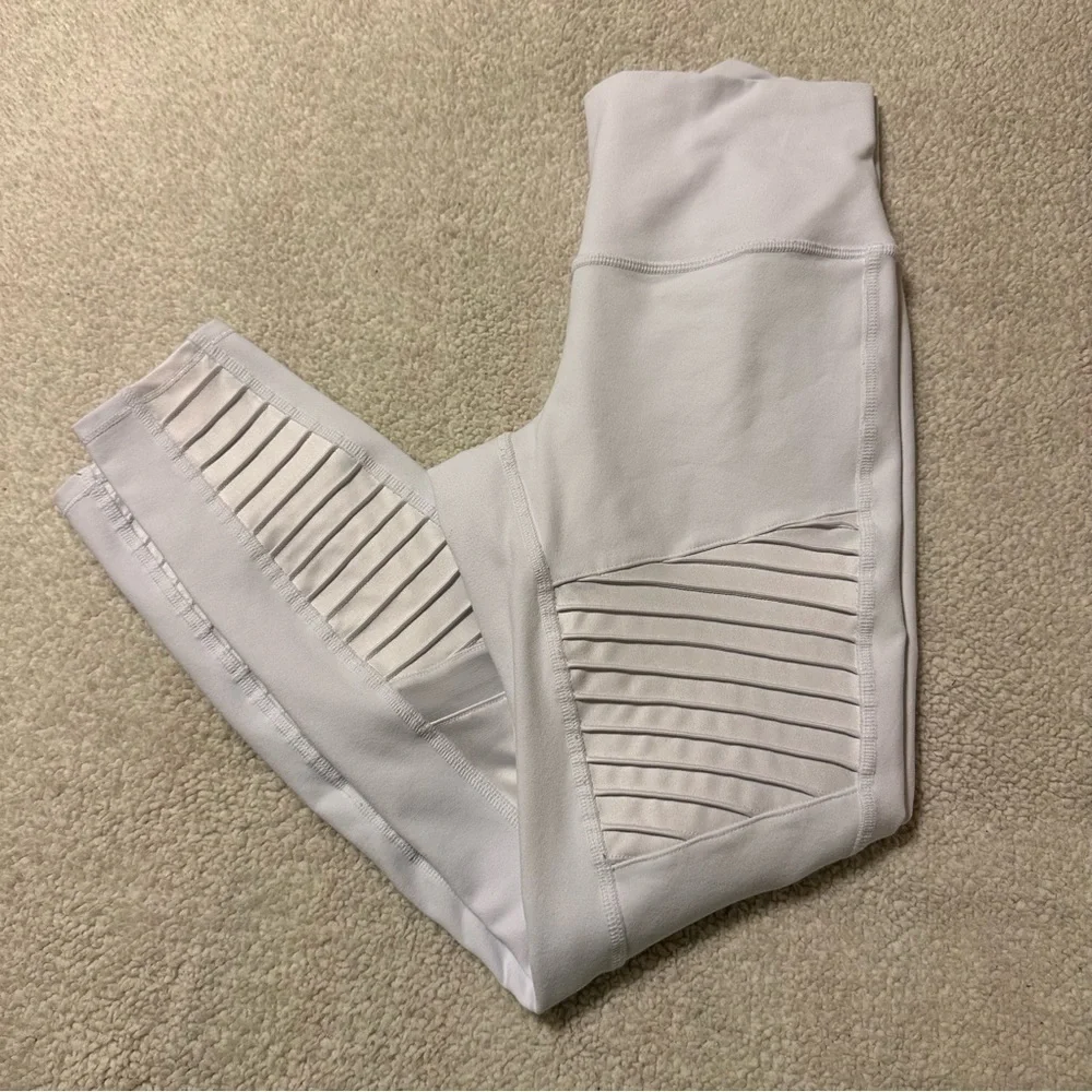 ALO YOGA High Waist Moto Legging White